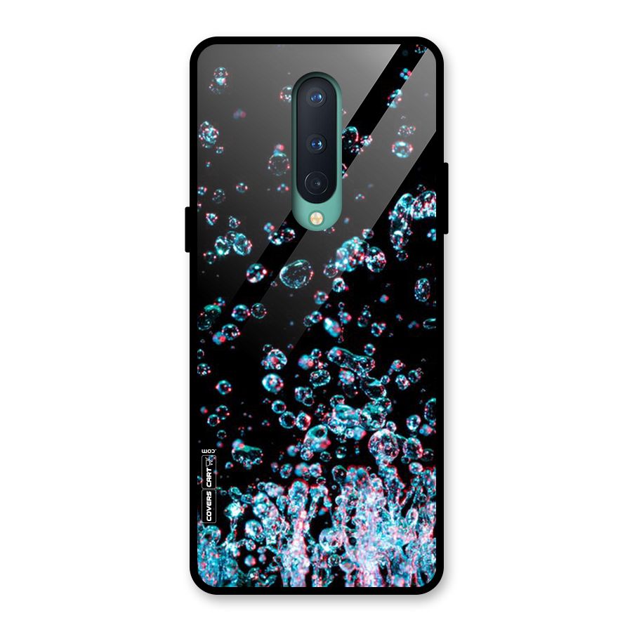 Water Droplets Glass Back Case for OnePlus 8