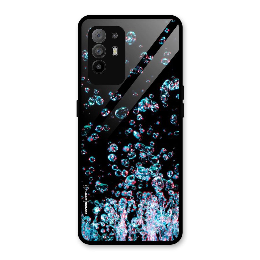 Water Droplets Glass Back Case for Oppo F19 Pro Plus 5G
