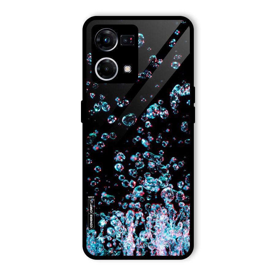 Water Droplets Glass Back Case for Oppo F21s Pro 4G