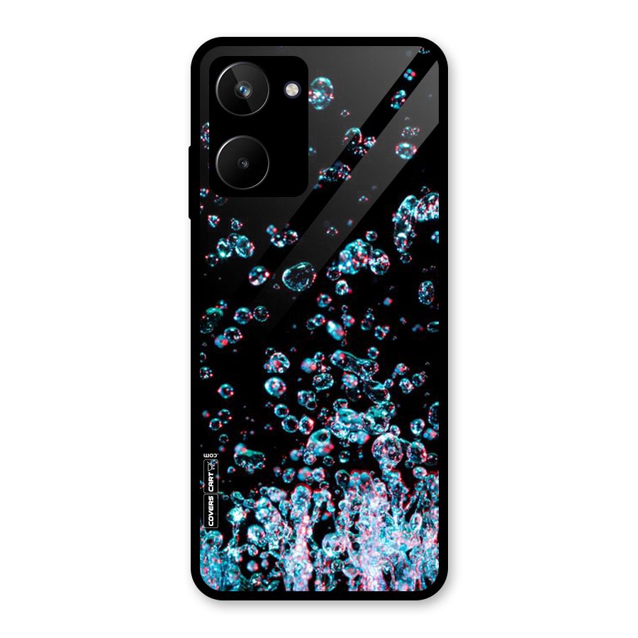 Water Droplets Glass Back Case for Realme 10