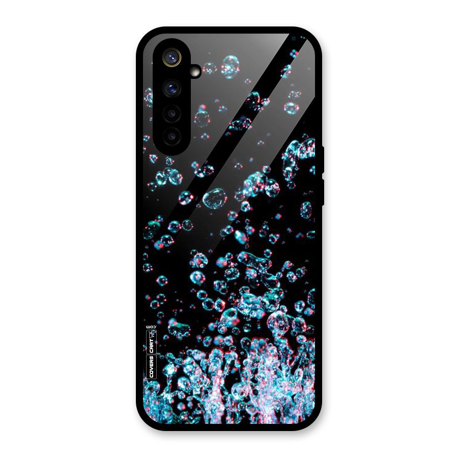Water Droplets Glass Back Case for Realme 6
