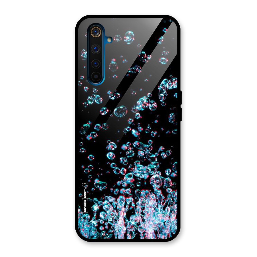 Water Droplets Glass Back Case for Realme 6 Pro
