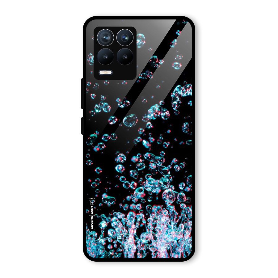 Water Droplets Glass Back Case for Realme 8
