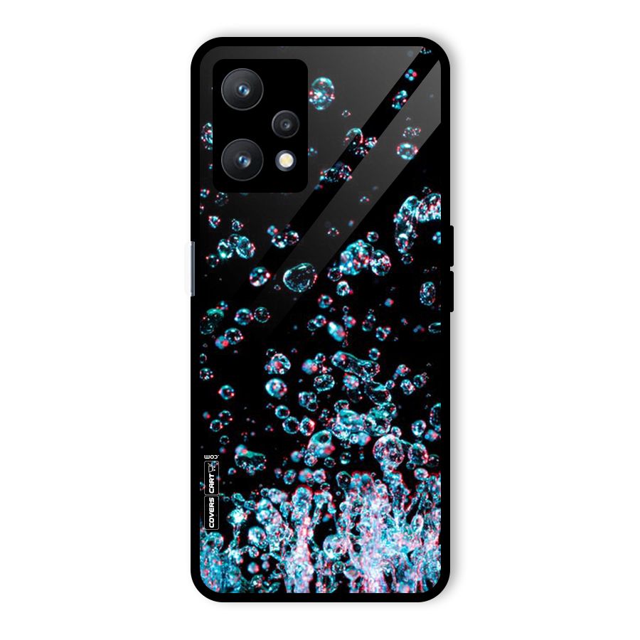 Water Droplets Glass Back Case for Realme 9 Pro 5G