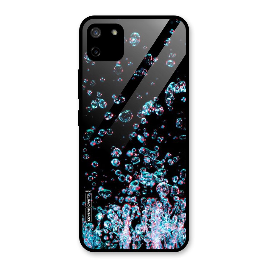 Water Droplets Glass Back Case for Realme C11