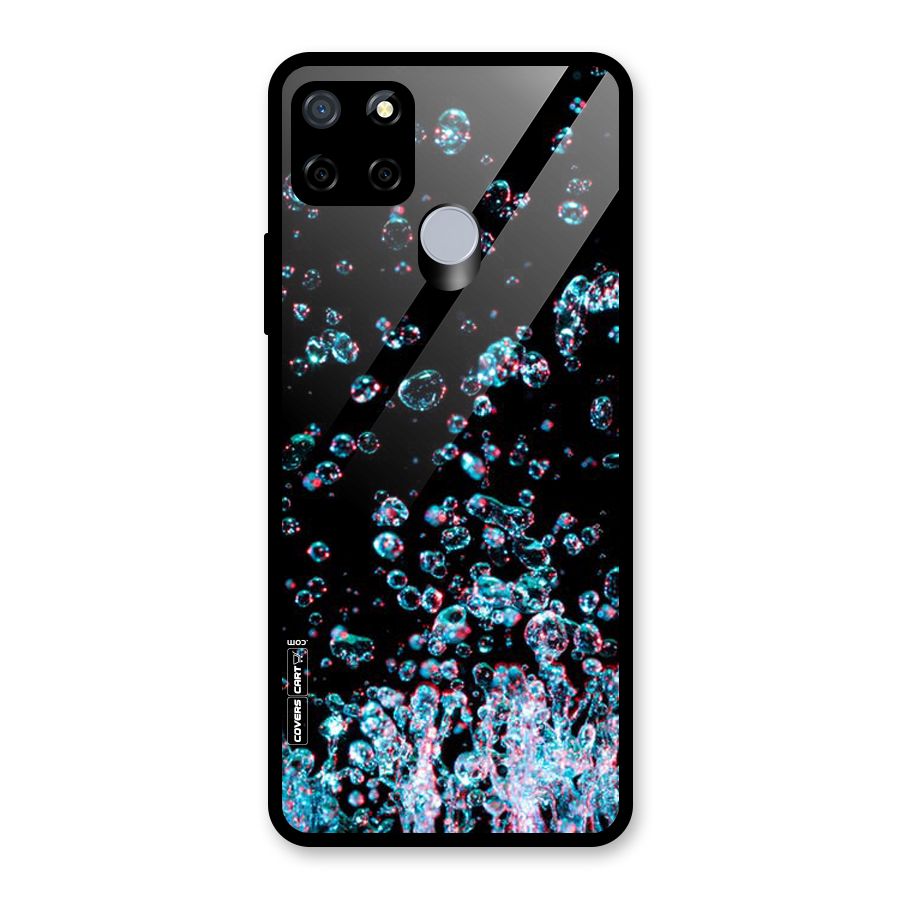 Water Droplets Glass Back Case for Realme C12