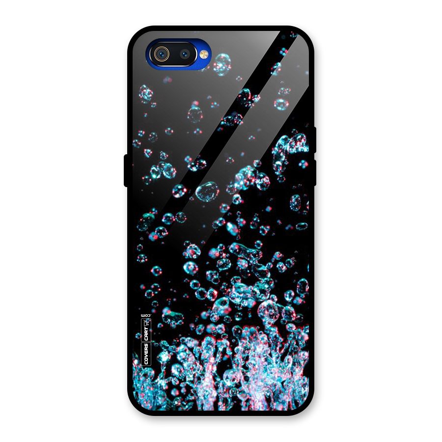 Water Droplets Glass Back Case for Realme C2