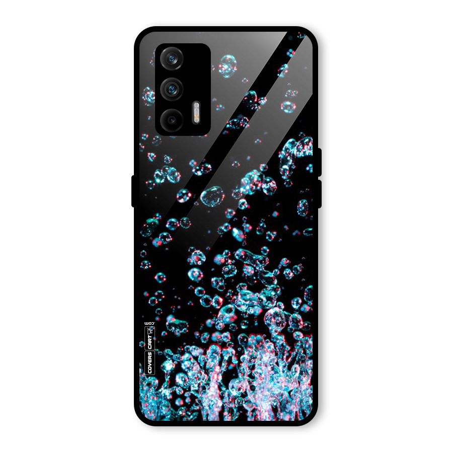 Water Droplets Glass Back Case for Realme GT 5G