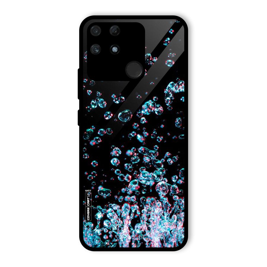 Water Droplets Glass Back Case for Realme Narzo 50A