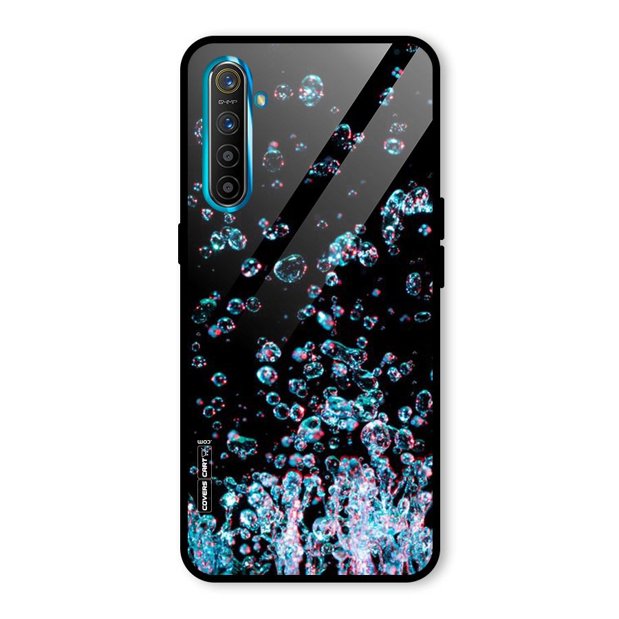 Water Droplets Glass Back Case for Realme X2