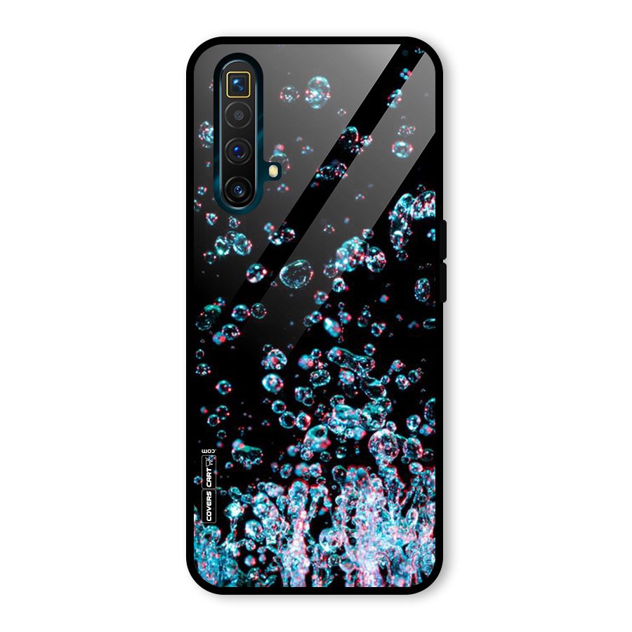 Water Droplets Glass Back Case for Realme X3 SuperZoom