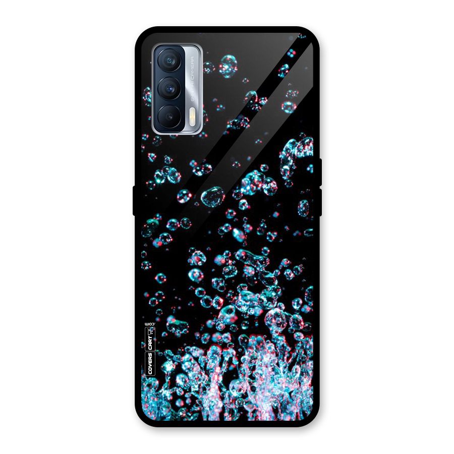 Water Droplets Glass Back Case for Realme X7