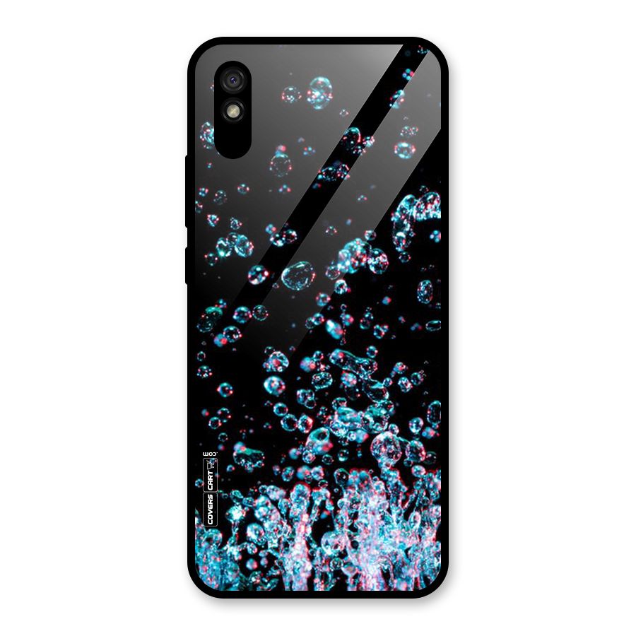 Water Droplets Glass Back Case for Redmi 9i