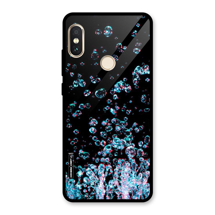 Water Droplets Glass Back Case for Redmi Note 5 Pro