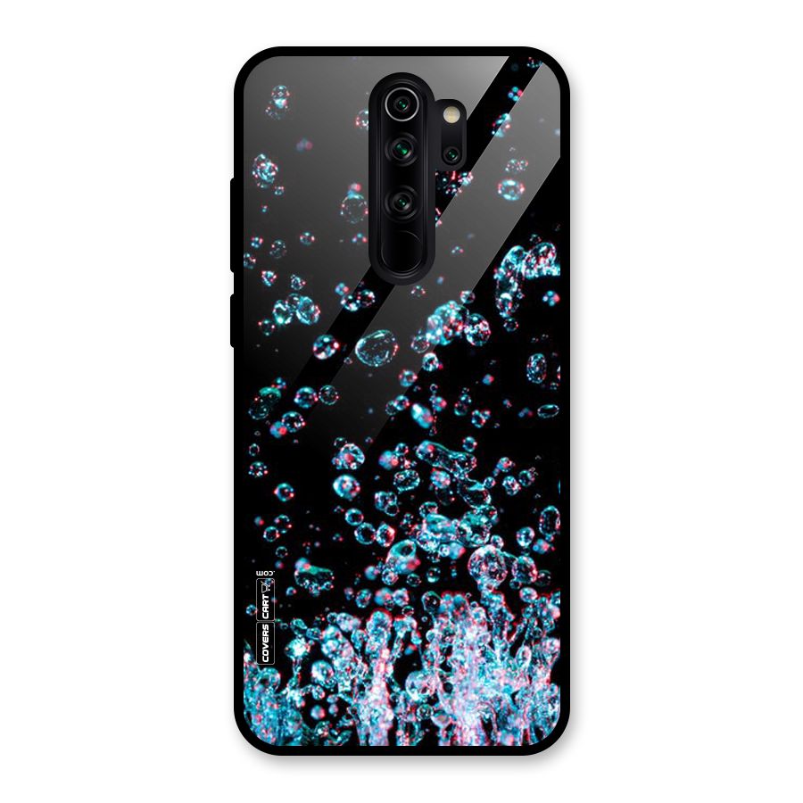Water Droplets Glass Back Case for Redmi Note 8 Pro