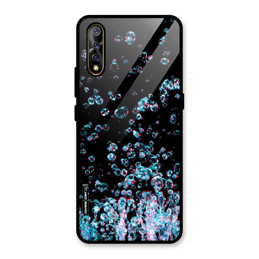 Water Droplets Glass Back Case for Vivo S1
