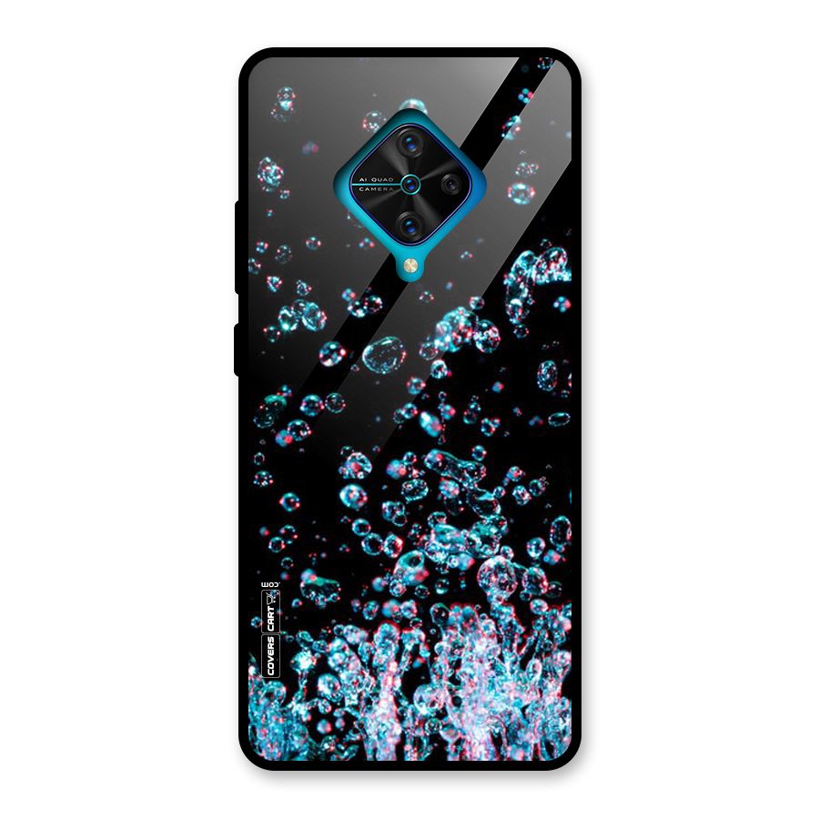 Water Droplets Glass Back Case for Vivo S1 Pro