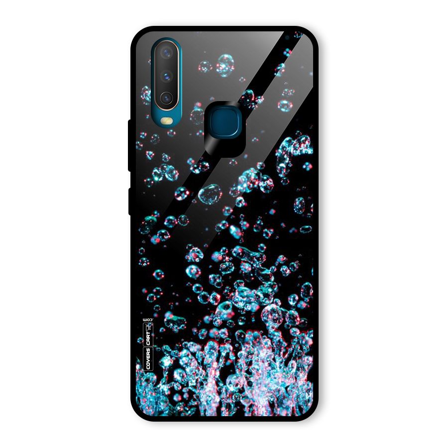 Water Droplets Glass Back Case for Vivo U10