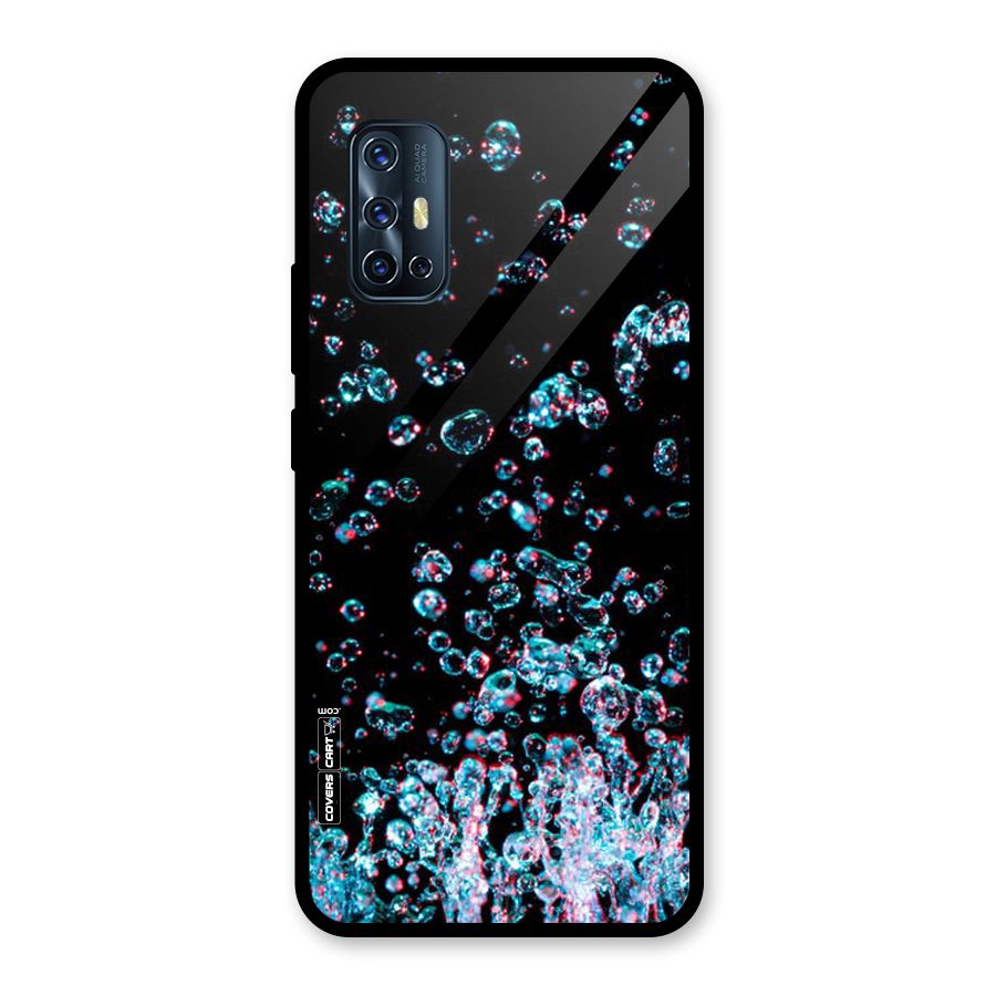 Water Droplets Glass Back Case for Vivo V17