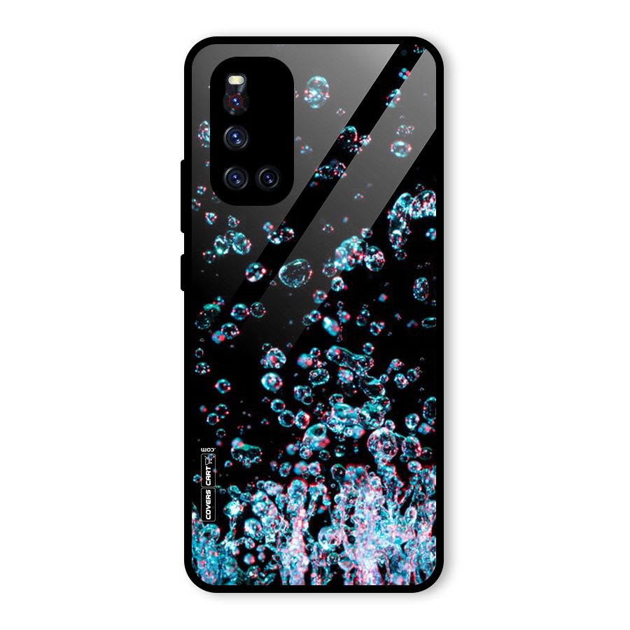 Water Droplets Glass Back Case for Vivo V19
