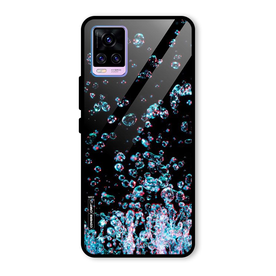 Water Droplets Glass Back Case for Vivo V20 Pro