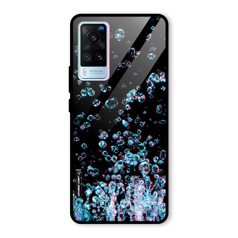 Water Droplets Glass Back Case for Vivo X60
