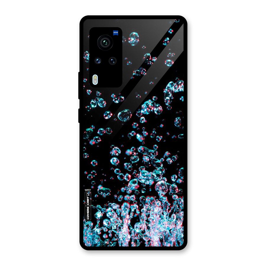 Water Droplets Glass Back Case for Vivo X60 Pro