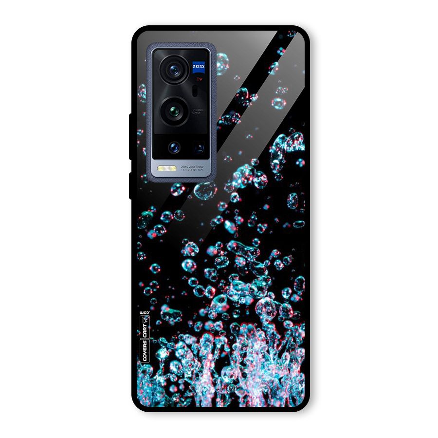 Water Droplets Glass Back Case for Vivo X60 Pro Plus
