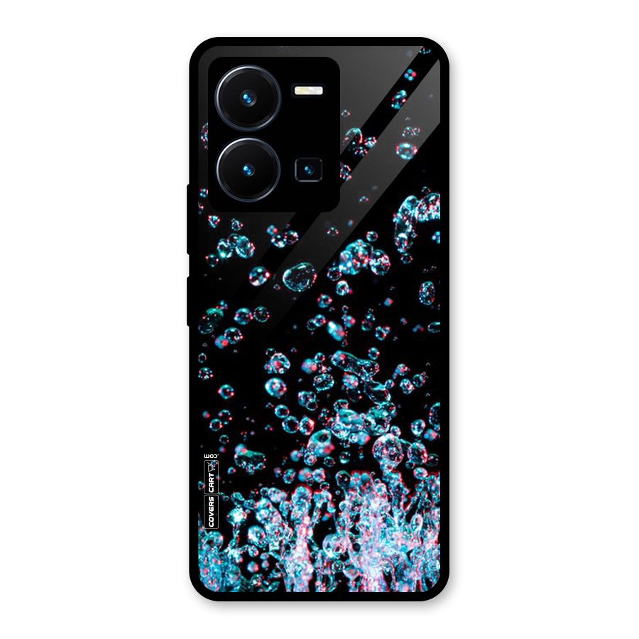 Water Droplets Glass Back Case for Vivo Y35