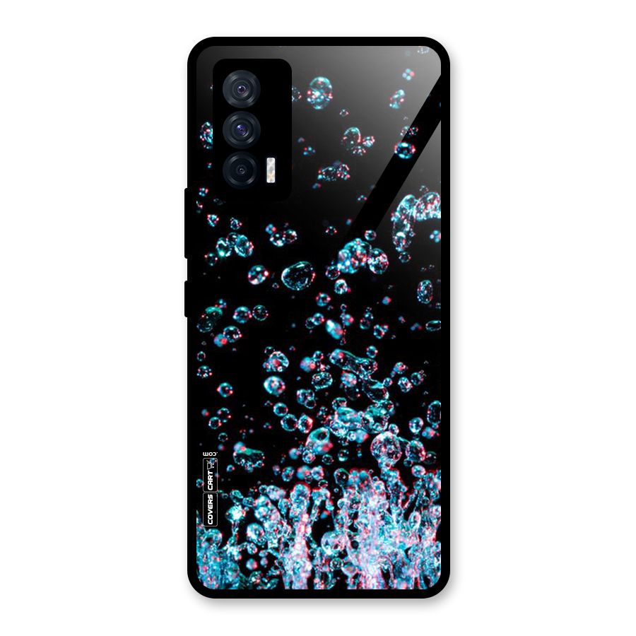 Water Droplets Glass Back Case for Vivo iQOO 7 5G
