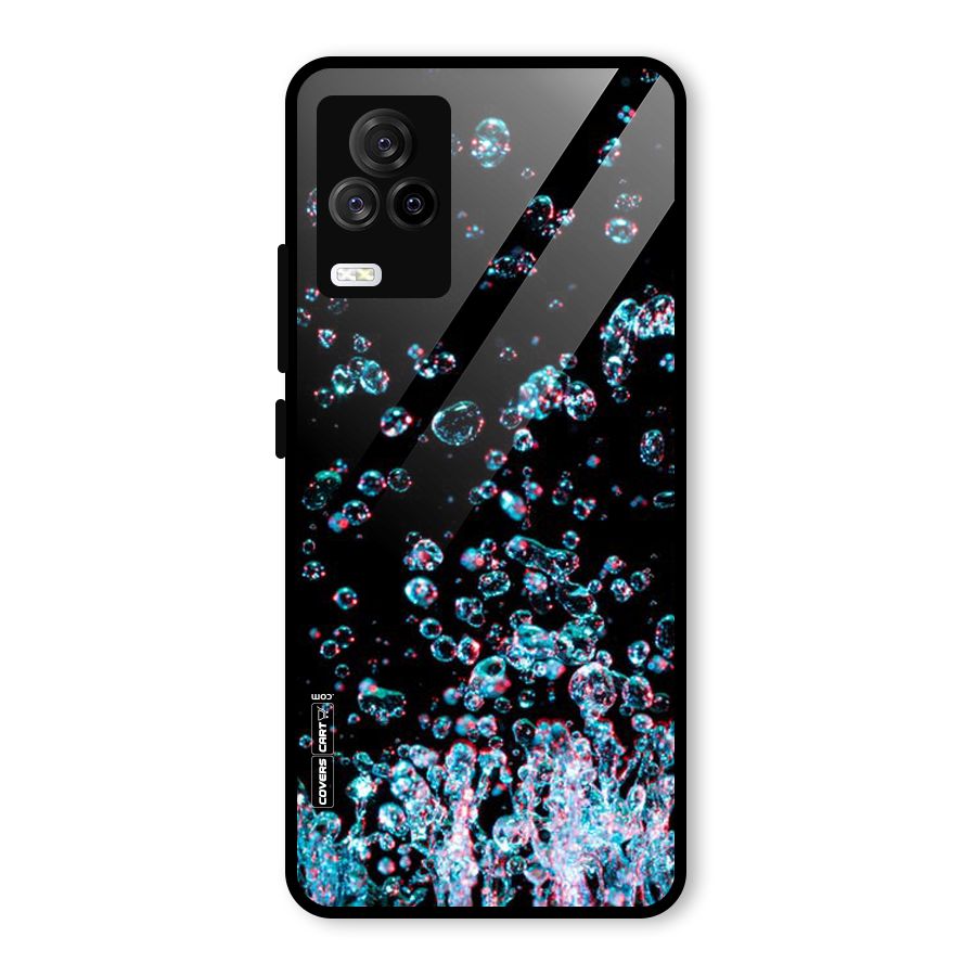 Water Droplets Glass Back Case for Vivo iQOO 7 Legend 5G