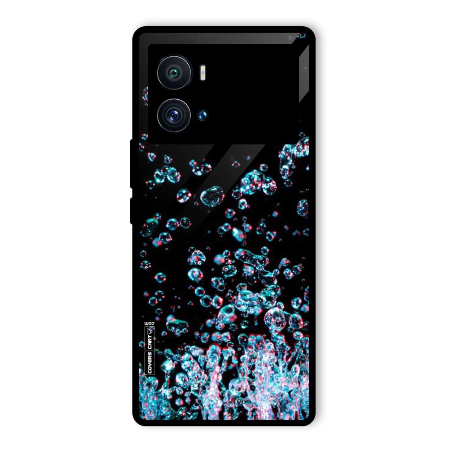 Water Droplets Glass Back Case for Vivo iQOO 9 Pro