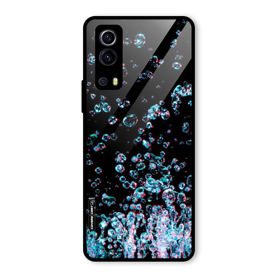 Water Droplets Glass Back Case for Vivo iQOO Z3