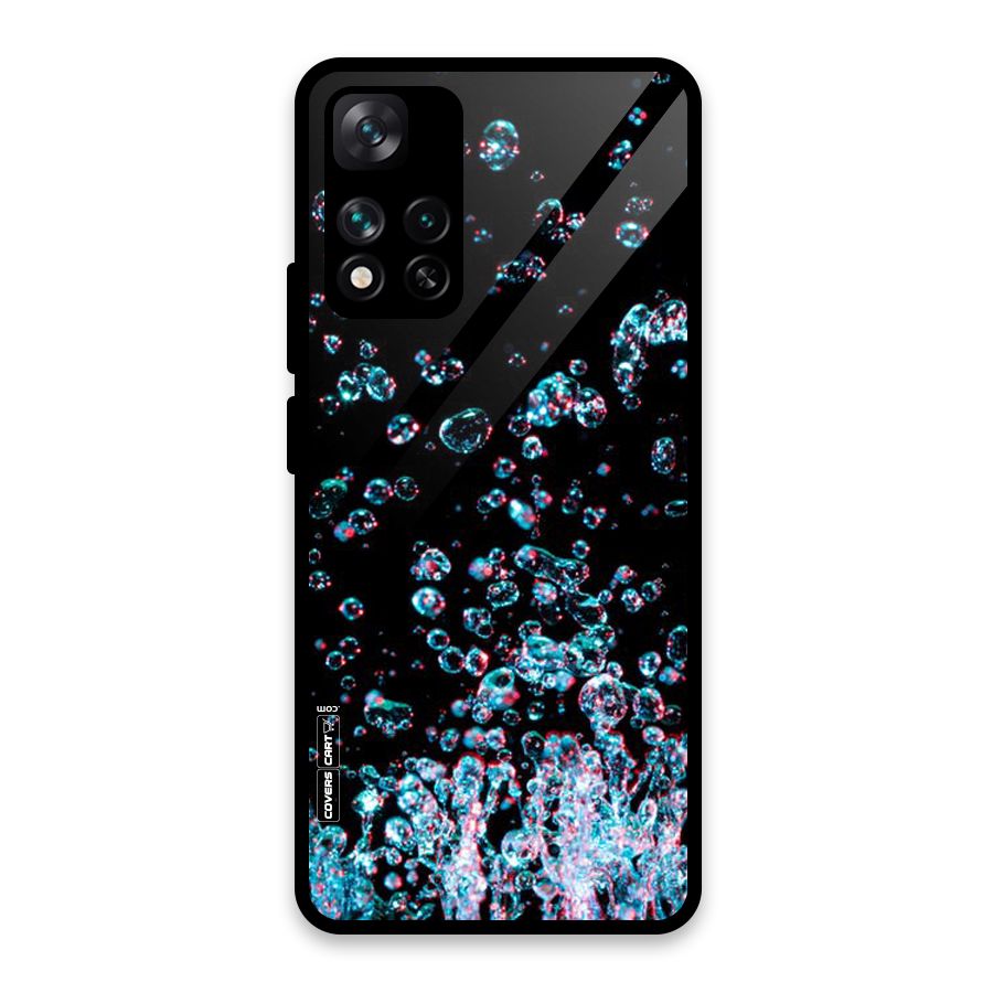 Water Droplets Glass Back Case for Xiaomi 11i HyperCharge 5G