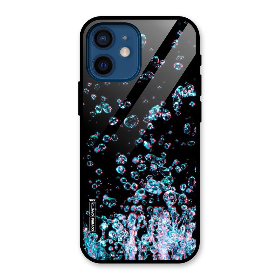 Water Droplets Glass Back Case for iPhone 12 Mini