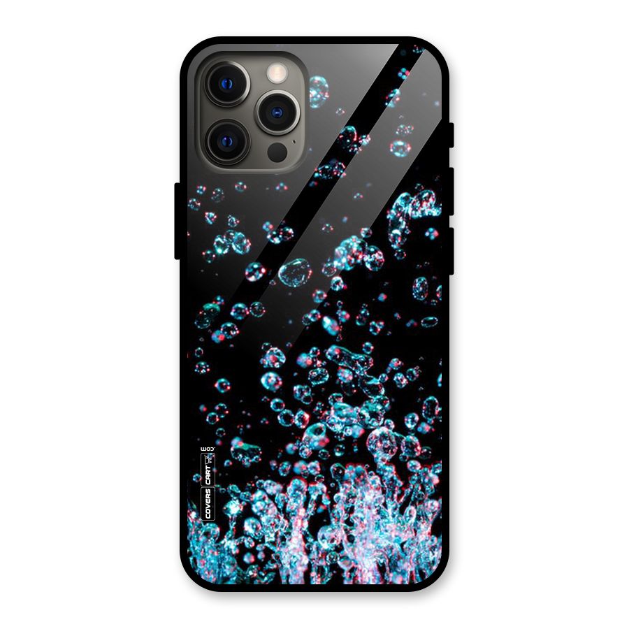 Water Droplets Glass Back Case for iPhone 12 Pro Max