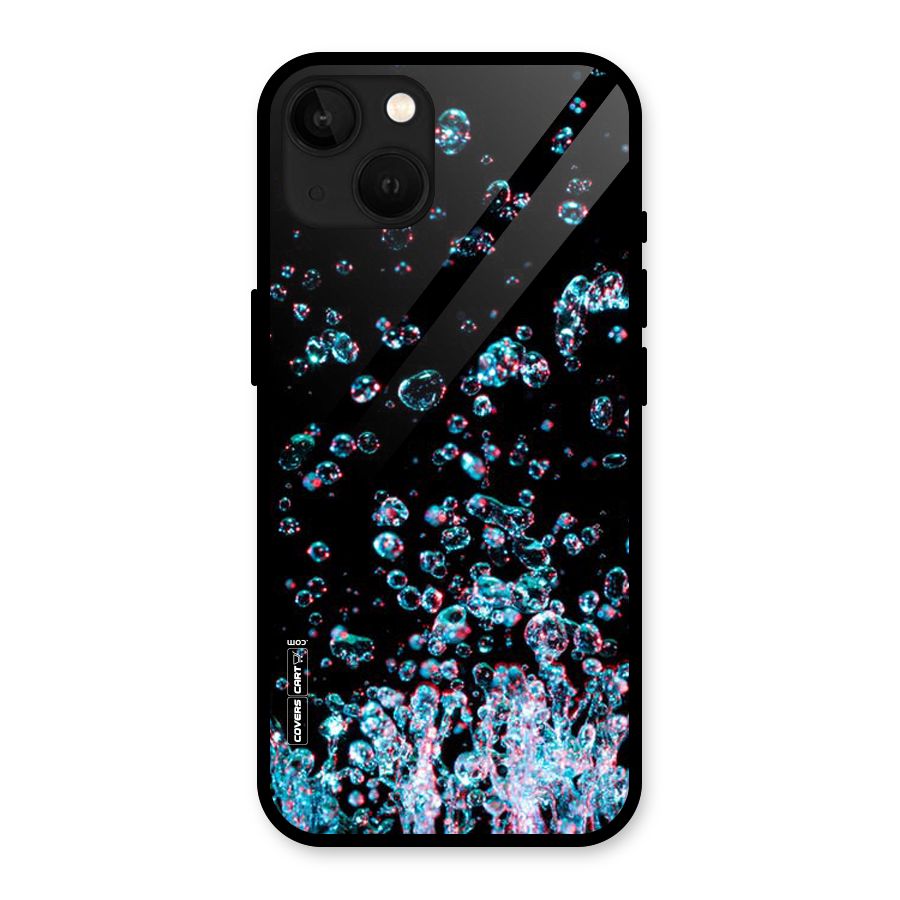 Water Droplets Glass Back Case for iPhone 13