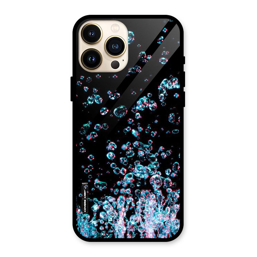 Water Droplets Glass Back Case for iPhone 13 Pro Max