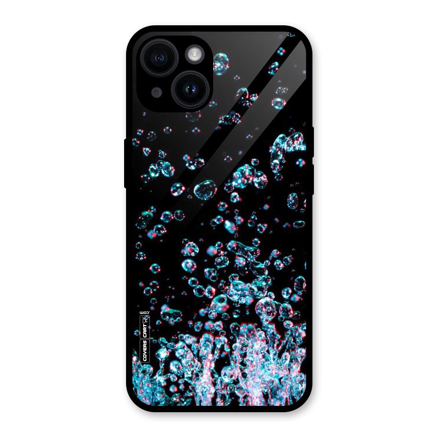 Water Droplets Glass Back Case for iPhone 14
