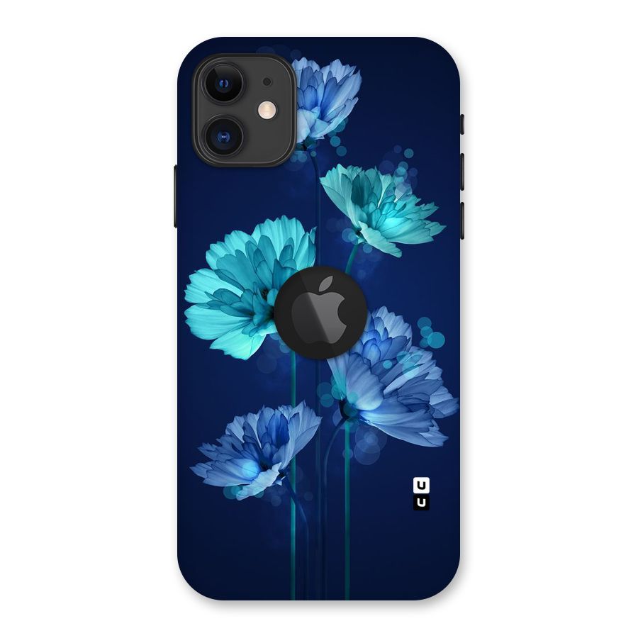 Water Flowers Back Case for iPhone 11 Logo Cut