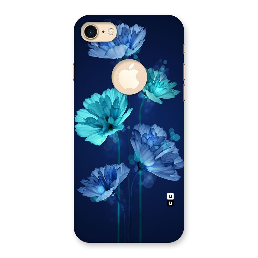 Water Flowers Back Case for iPhone 7 Logo Cut