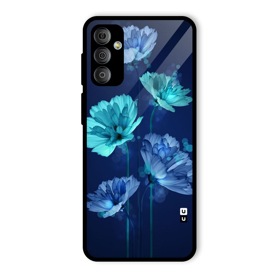 Water Flowers Glass Back Case for Galaxy F23
