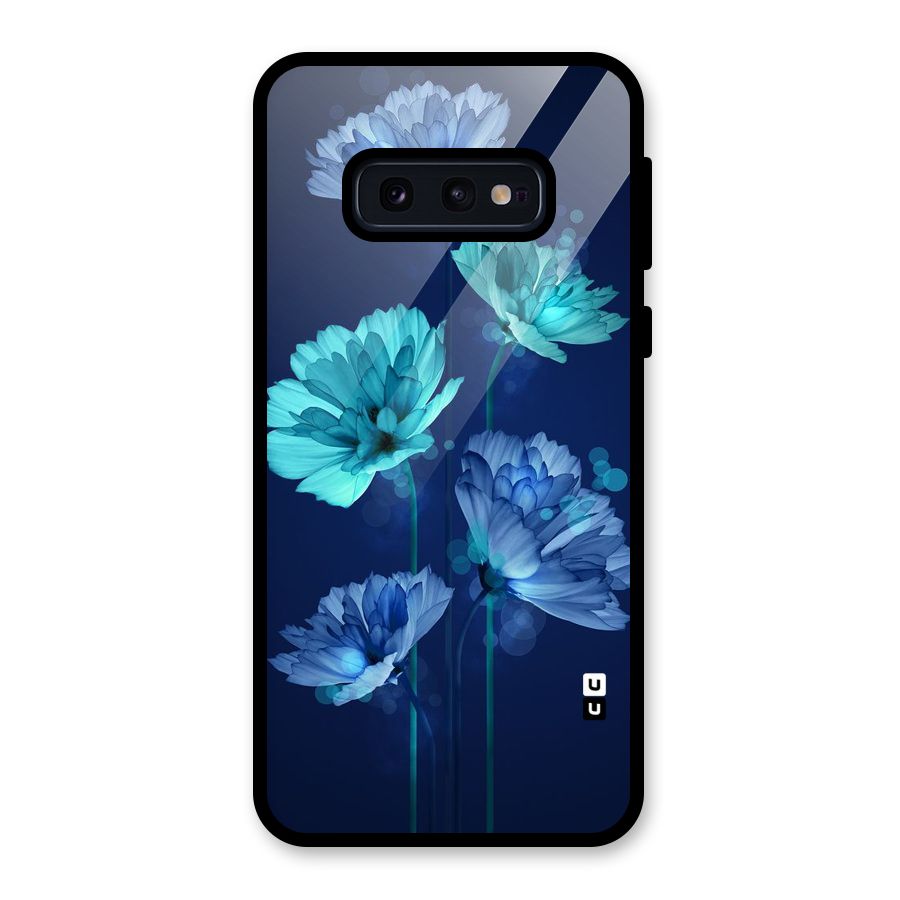 Water Flowers Glass Back Case for Galaxy S10e
