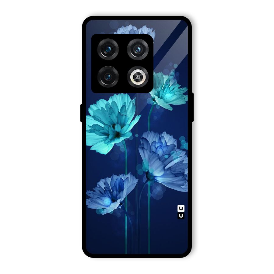Water Flowers Glass Back Case for OnePlus 10 Pro 5G