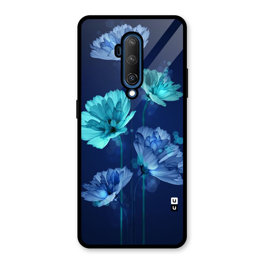 Water Flowers Glass Back Case for OnePlus 7T Pro