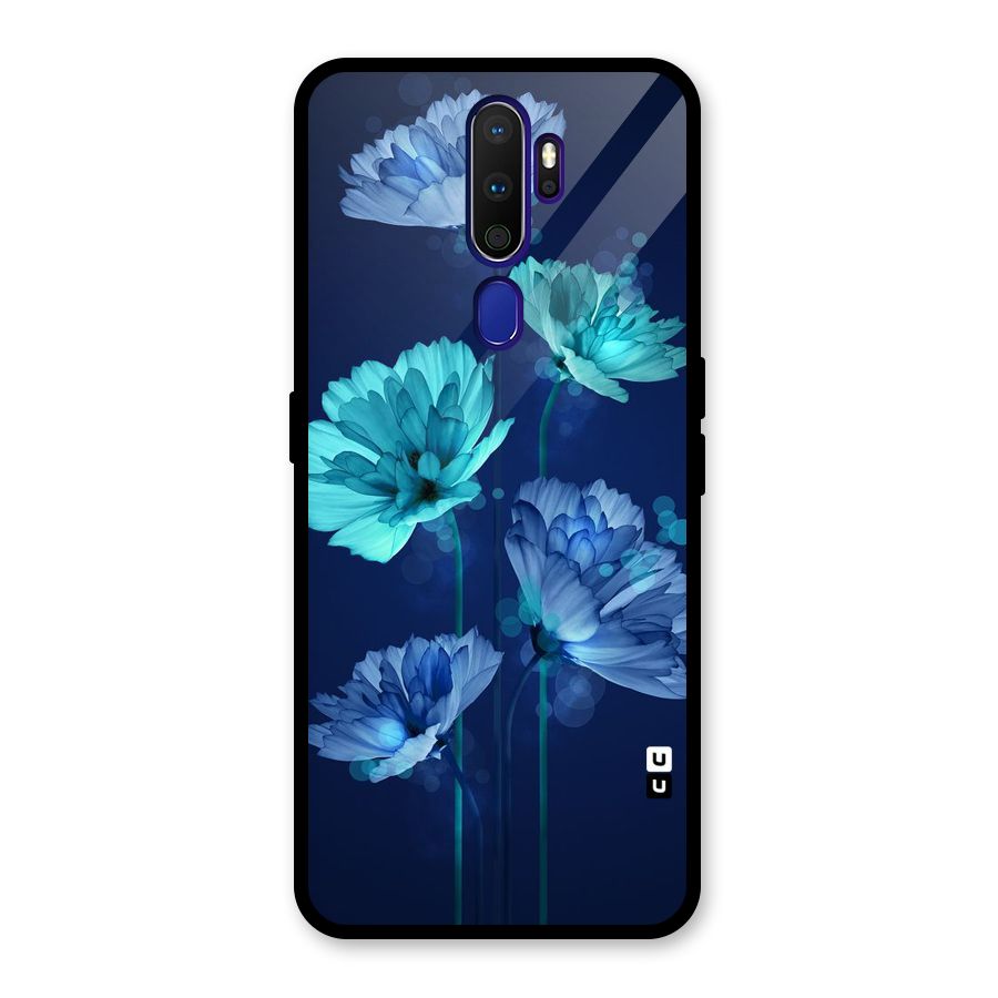 Water Flowers Glass Back Case for Oppo A9 (2020)