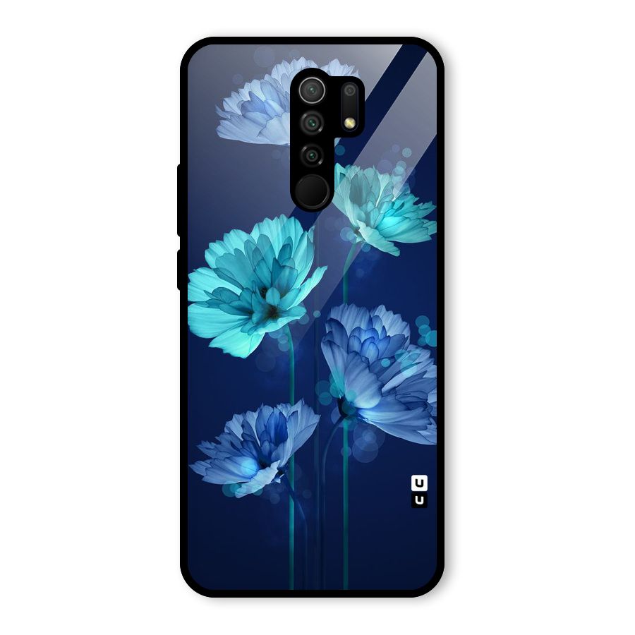 Water Flowers Glass Back Case for Poco M2
