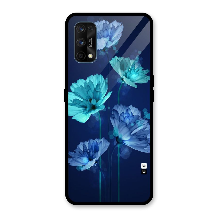 Water Flowers Glass Back Case for Realme 7 Pro