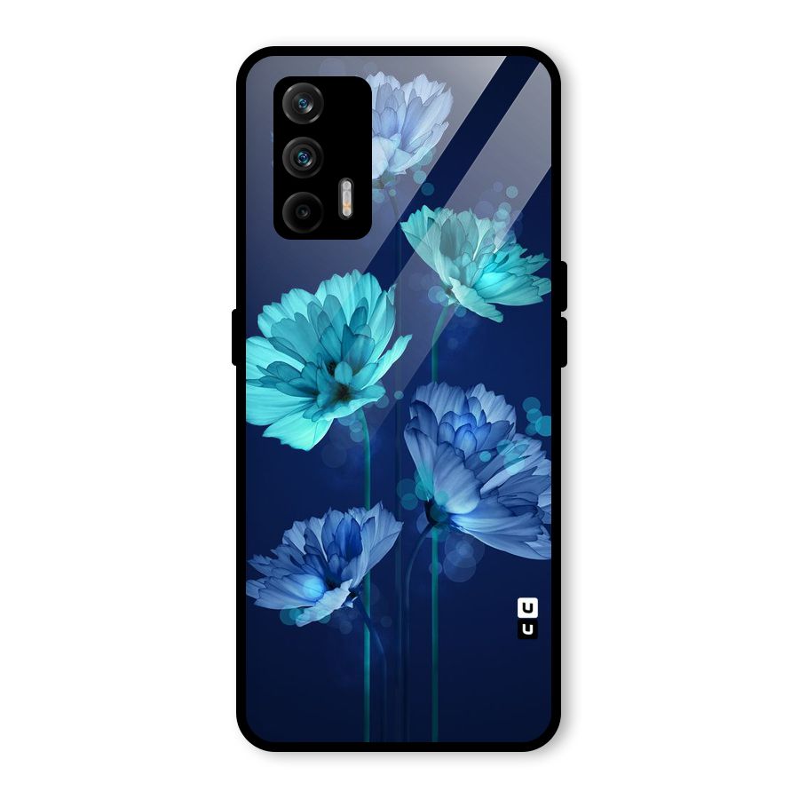 Water Flowers Glass Back Case for Realme GT 5G