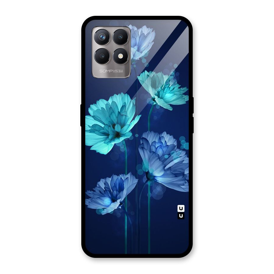 Water Flowers Glass Back Case for Realme Narzo 50